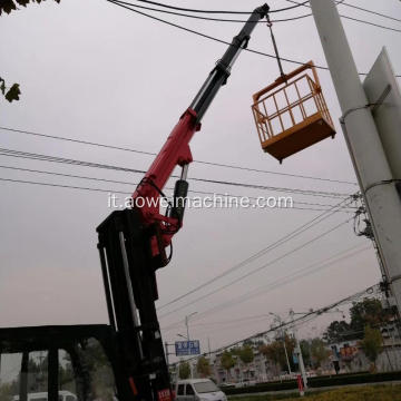 Prezzo di fabbrica Piattaforma di lavoro aerea Manlift Piccola gru montata per carrello elevatore per autocarri